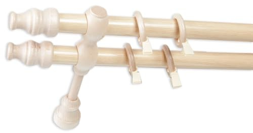 Mon Mobilier Design CRIS Tringle en Bois Ø 28 mm Pin Double 120 cm