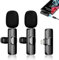ISMMIK Wireless Lavalier Microphone for Iphone/Android/Phone/Pc/Ipad,Microphone Wireless Microphones&Receiver,Mini Small Tiny Usb Clip on Lapel Mic for Video Recording,Podcast,Vlogging,Youtube,Tiktok