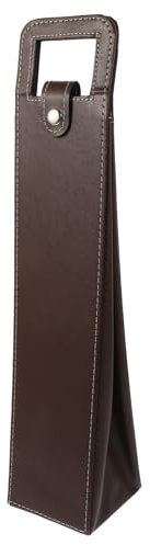 HOLIDYOYO À Vin Cuir Portable avec Poignées De Transport Élégant pour Bouteilles De Vin Et Bière pour Fêtes Événements