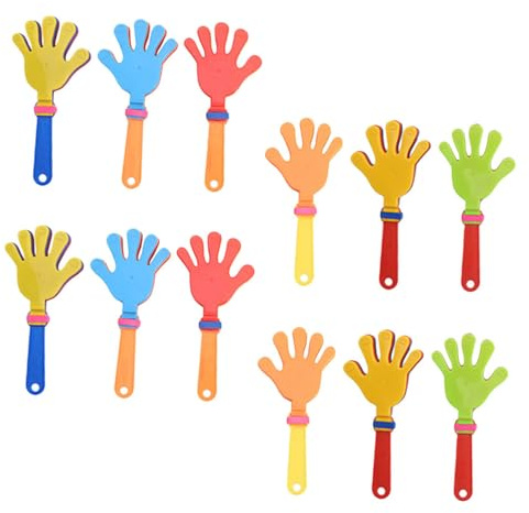 Alipis 12 piezas Aplaudidores de Mano Coloridos Juguetes de Plástico Ruidosos para Fiestas Carnaval Cumpleaños Infantil Herramientas de Animación