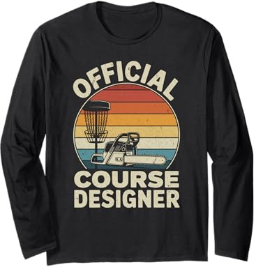 Joueur de Disc-Golf Amusant, Concepteur Officiel du Parcours de Disc-Golf Manche Longue