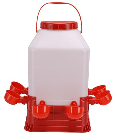 NOENNULL Bote para beber pollo, 10 l, gran capacidad, fuente de agua de aves de corral de plástico para patos, fácil de limpiar y versátil dispensador de alimentación para pollos, material duradero