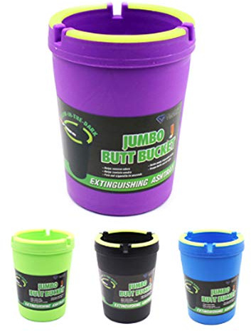 2 X Jumbo Butt Bucket Ashtray Glow In Dark Cigarette Car Cup Ash Holder Portable