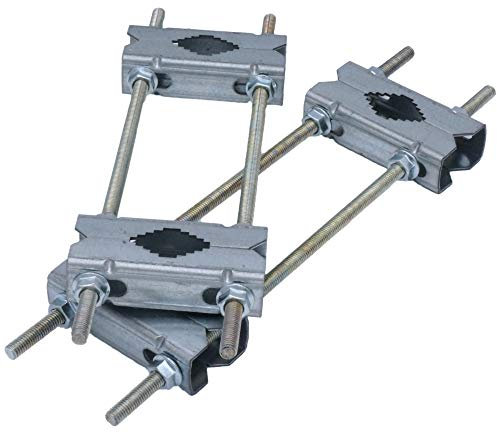 Doppelschellen Set für HQ Stahl Mastschelle 30cm - Rohr- oder Masthalterung bis 64mm aus verzinktem Stahl für Satellitenantenne & DVB-T2 LTE Antenne Sonnenschirm Wetterstation
