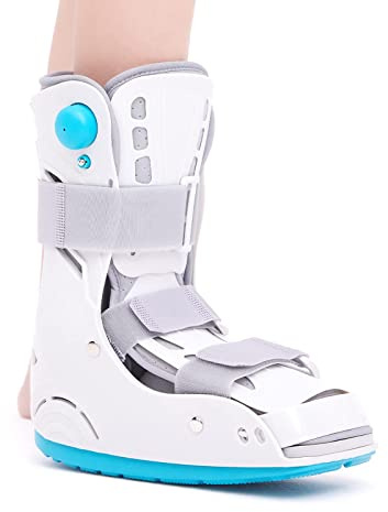 Shuyan Jiao Air Cam Walker Fracture Boot, Medical Inflatable Walking Boot, Orthopaedic boot for Sprained Ankle, Stress Fracture, Broken Foot or Achilles Tendonitis (Manual Inflation, L)