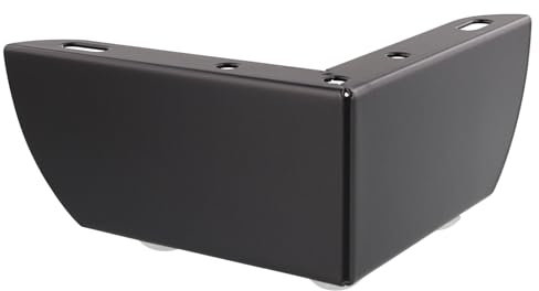 Wagner 12044201 - Pata para Muebles, Herrajes para Muebles (Acero, Recubrimiento de Polvo, Placa Atornillable, 3 Puntos, Altura 6 cm, Longitud 11 cm, para Muebles de Palé)