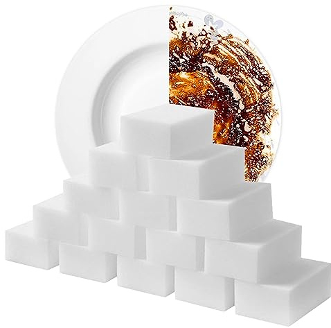 Magiskt svampsuddgummi 100 st multifunktionellt radergummi, rengöringssvampar, magiska svampar för rengöring radergummidyna 10 x 6,4 x 0,8 tum allsidig Power Scrub repfri rengöringssvamp för kök
