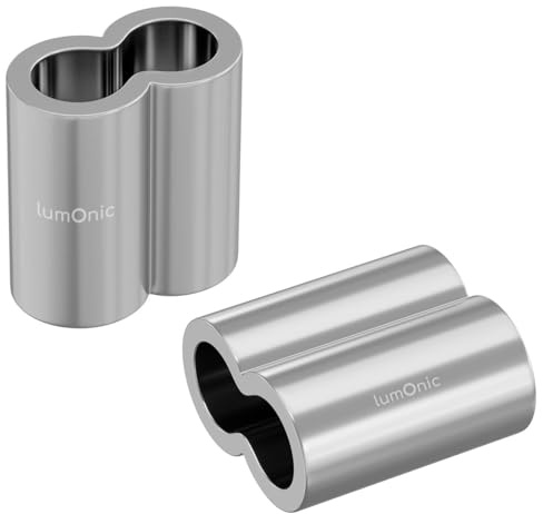 10x Morsetto per fune metallica Alluminio 6mm Alluminio Morsetto a pressione Manicotto di stampa