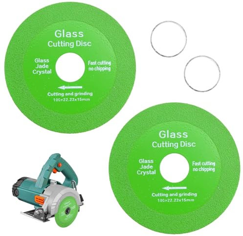 2 Pezzi Disco Diamantato da Taglio per Vetro, Flessibile per Smerigliatrice Marmo, Cristallo, Giada (Verde)