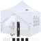 COBIZI Faltpavillon 3x3, Pavillon 3x3 Wasserdicht Stabil Winterfest, Faltbar Partyzelt mit 4 Seitenwänden & 4 Sandsack Pop up Gartenpavillon UV-Schutz 50+ für Hochzeiten, Freien, Weiß