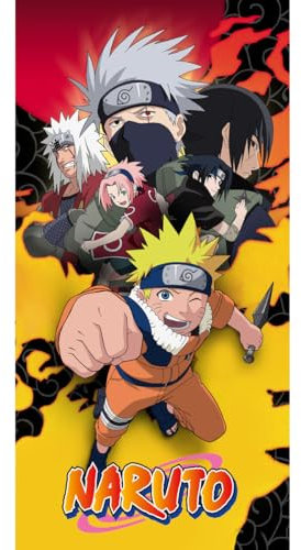 Halantex Naruto UZUMAKI Sasuke Itachi Uchiha - Strandtuch / Badetuch - 100% Baumwolle - Maße 70 x 140 cm - Mehrfarbig NA-3404T