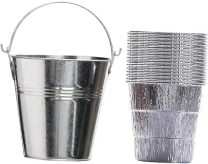 Sharplace Seau à pour Barbecue, récupérateur d' avec Seau en Aluminium, Facile à Utiliser, Facile à Installer avec poignée, bac