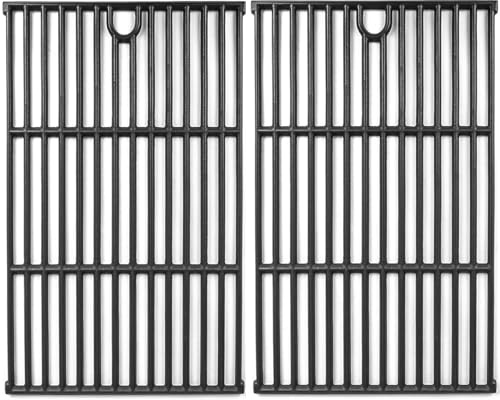 GFTIME 43,4 x 30,7 cm gjutjärnsgrillgaller ersättning för Landmann Triton 3 & 4, grill vanilj, charbroil gas, 2 x 330 grill, gjutjärnsgrill, rost, ersättning, 2 stycken grilltillbehör