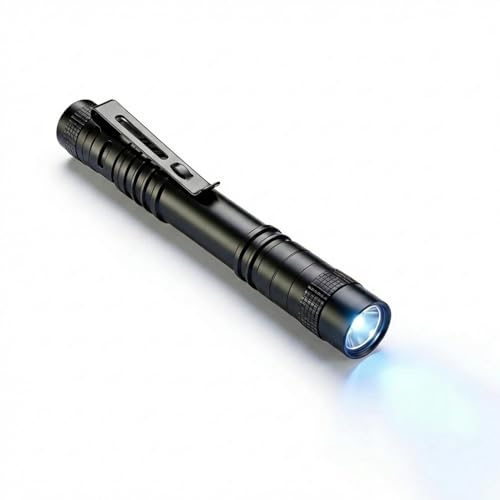 Kioylmo Lampada Torcia UV LED, 3 W Lampada Torcia UV Potente 365nm, Mini LED portatile con clip, per Pittura, Minerale, Fluoresceine, Rilevatore di urina, Rilevamento di denaro