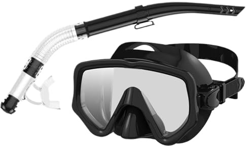 Snorkel För Dykning Panoramavy, helansiktsmask, silikonset | Dyksnorkel och simglasögon Simträning Och Vattensport För Entusiaster, Undervattensupplevelser Samt Strandresor