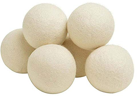 6 pezzi di lana asciugatrice palle riutilizzabili naturali biancheria pulita palla pratica casa asciugatrice palle di lana asciugatrice palle lavaggio a casa, 70mm