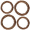 Corona di Vite Naturale Bootoow 4 Pezzi Ghirlanda in Rattan Naturale per Cancello Corona Decorativa Casa Nozze Festa (15, 20 cm)