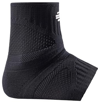 Bauerfeind Sports Ankle Support Dynamic - Ankle Compression Sleeve for Freedom of Movement - 3D AirKnit Fabric for Breathability - Premium Quality & Washable (S, All Black)