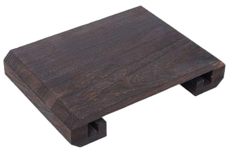 Generic Taburete bajo de madera para oficina en casa, escalera rectangular para cama y escalón, reposapiés de gran superficie debajo del escritorio, taburete ergonómico portátil