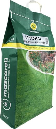 Mascarell Semillas, LITORAL, Semillas de Césped, Verde y Duradero, Compacto y Resistente, 5 KG
