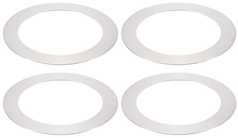 PATIKIL Anneaux de Rattrapage de 3,98 ID, 5,51 OD, 4 Pièces en Métal pour Couvrir les Luminaires Encastrés au Plafond, les Luminaires Muraux, Finition Nickel Mat