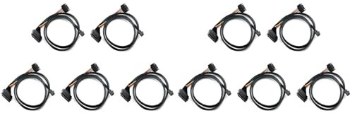 Iyalezirk 10X Mini SAS HD 12G inbyggd A U.2/SFF-8643 A SFF-8639 0,5 m kabel med 15 strömförsörjning, lämplig för U.2 SSD