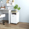 Woonisher Beistellschrank mit Rollen Weiß 33x38x60 cm Holzwerkstoff kommoden & sideboards allzweckschrank