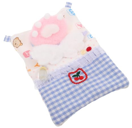 HONITANO Doll Bedding Accessories Set Doll Quilt and Pillow and Cribs Bedroom Accessories and Eye Mask Use