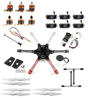 F550 550 mm hjulbasförstärkt gör-det-själv 6-axlad hexacopter drönarsats 2212 920KV Motor T8FB Radiouppriktning(Basic Version)
