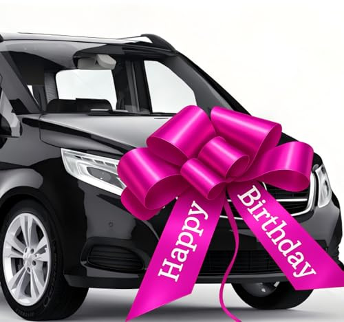 Lazo Grande para Coche, Lazo Gigante para Regalo Coche Happy Birthday, 76cm