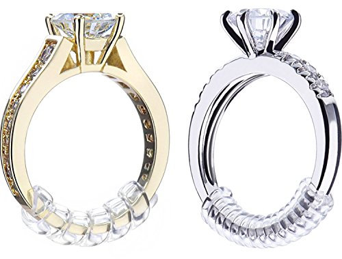 Pangda 8 Stück Ring Sizer Adjuster Ring Guard mit Schmuck Poliertuch für Lose Ringe, 2 Größe, 2 mm/ 3 mm