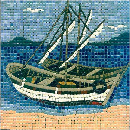 DIY Mosaic Art Kit Square 7inch 20cm Small Boat
