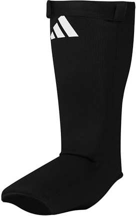 Adidas Shin Guards for Muay Thai, MMA, Kickboxing, Martial Arts; Superior Beginner and Training Shin Pads,Men and Women Protection, ADIBP08B (Black, Large)
