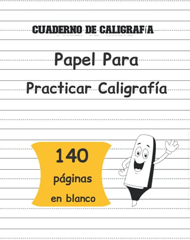 Cuaderno de Caligrafía: Papel Para Practicar Caligrafía - Libro de práctica de escritura a mano con 140 páginas Para Escribir En Blanco - para niños ... - aprendo en casa - Educación Infantil