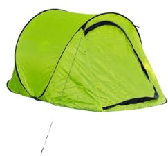 DEFACTO Pop-Up-Zelt –Premium Zweites Zelt 2–3 Personen – Wasserdichter Outdoor-Camping-Schutz Mit Einfacher Aufbau – Inklusive Heringe Und Seile – Tragbares Für Camping/Wanderungen - Orange (Kiwi)