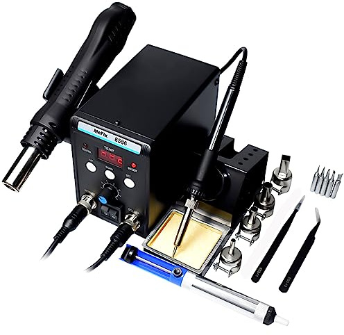 MeFix 8586 Soldering Station 2 in 1 Functions Electric Iron SMD Hot Air Rework Station