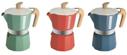 Pedrini Cafetera Moka My Color 2024 3 tazas 3 colores