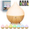 BUOAZR Diffusore di Oli Essenziali, 160ml Diffusore di aromi, Spegnimento Automatico Senza Acqua e 7 Colori LED con 4x10ml Oli Essenziali Diffusori, Ultrasuoni Umidificatore per Casa, Ufficio, Spa