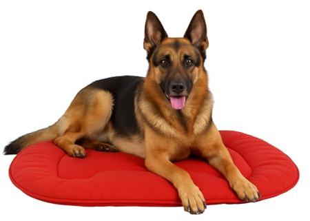 Flamingo Hundekissen - Katzenkissen - Hundekissen oval - Hundekissen Grosse Hunde 97 x 61 cm Hundekissen Firenze Dünn Oval Grau