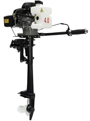 Outboard Motor, 3 HP Outboard Trolling Motor with CDI Ignition System, 4 Stroke Fishing Boat Engine for Small Watercraft Kayaks Canoes Dinghies, Inflatable Boats 180° Steering