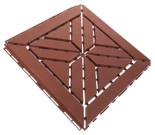 SHINEOFI Piastrelle Interlocking per Pavimento Piastrelle per Giardino Balcone e Patio Facili Installare Resistente Agenti Atmosferici Design Compatto