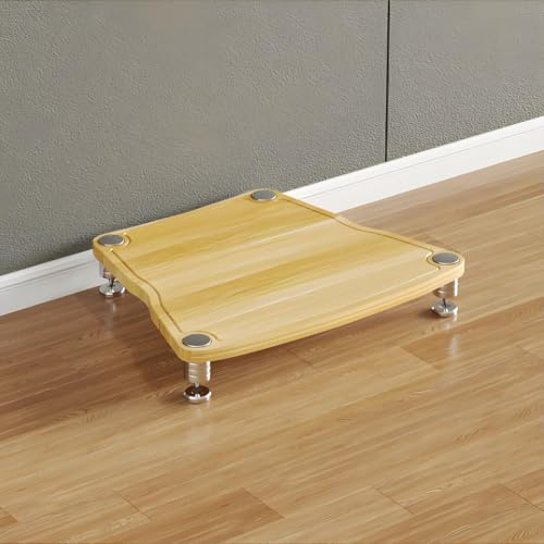 Genérico Rack de Audio Hi-Fi de 4 Niveles, gabinete para Almacenamiento de Medios con Patas amortiguadoras, Soporte de MDF para Equipo estéreo, Estante para Amplificador de Potencia - Color Madera (6
