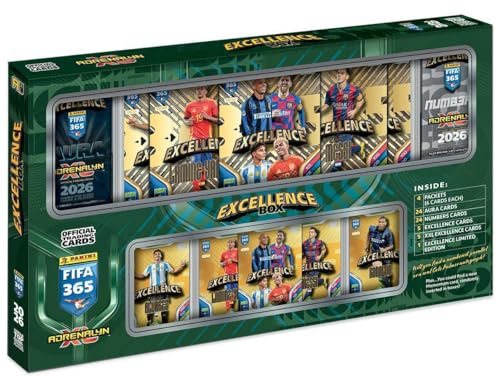 Paquete con paquetes de refuerzo de Bundesliga / pegatinas de fútbol Trading Cards y BB-Toy-Trades Toploader (Excellence Box 25/2026)