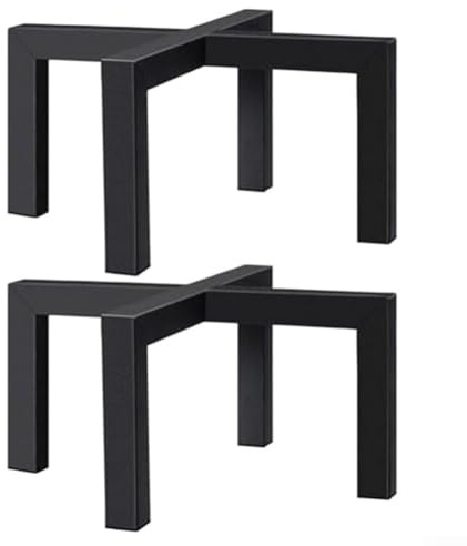Supporto per piante da 30,5 cm, confezione da 2 supporti per vasi da interni ed esterni, per giardino, patio, soggiorno, ufficio, sgabello nero per fiori (30 x 30 x 15 cm, confezione da 2 pezzi)