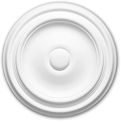 PRO[f]home® - Rosace 156013 Élement décorative Élement pour plafond design intemporel classique blanc Ø 26 cm Profhome