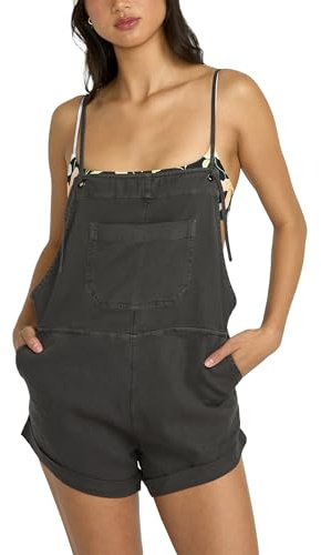 Billabong Women's Wild Pursuit Short Overall Black Small