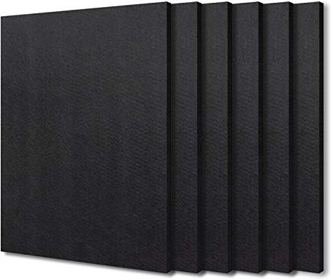 BXI Sound Absorber - 400 X 300 X 9mm 6 Pcs High Density Acoustic Absorption Panel, Sound Absorbing Panels Reduce Echo Reverb, Tackable Acoustical Felt Tiles for Ceiling and Wall Decoration