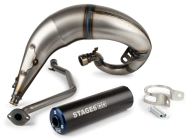 Impianto di scarico Stage6 Streetrace high mount CNC blu/nero Beta RR 2012 / HM/Vent