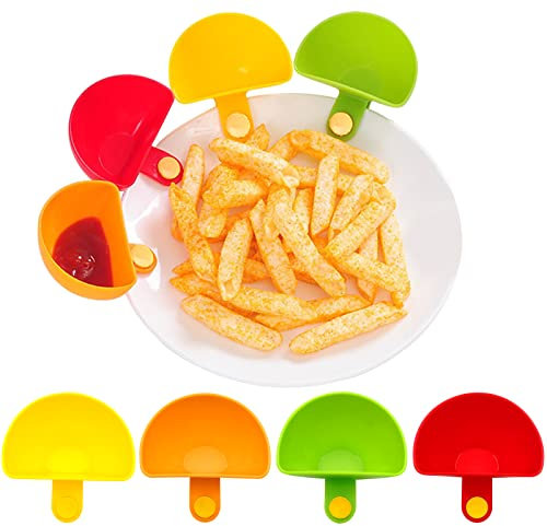 VBXPOU Snackschale 4STK Schüssel Tellerhalter Süßigkeiten Schale Snack Schalen Set für Schüsseln, Teller, Chip-Clips, Chip-Schüssel und Dip-Servierset, Soßenhalter