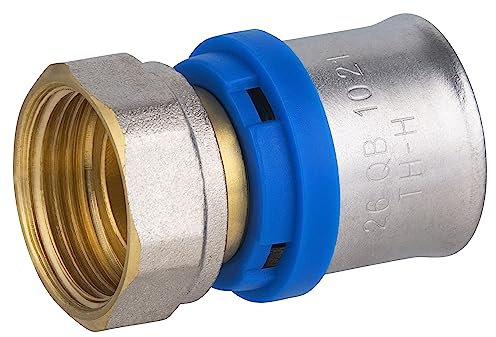 Raccordo dritto femmina Ø26 con dado girevole 3/4' multistrato a pressare | Connessione resistente e durevole | Ideale per impianti idraulici | Facile installazione | QUICK PLOMBERIE
